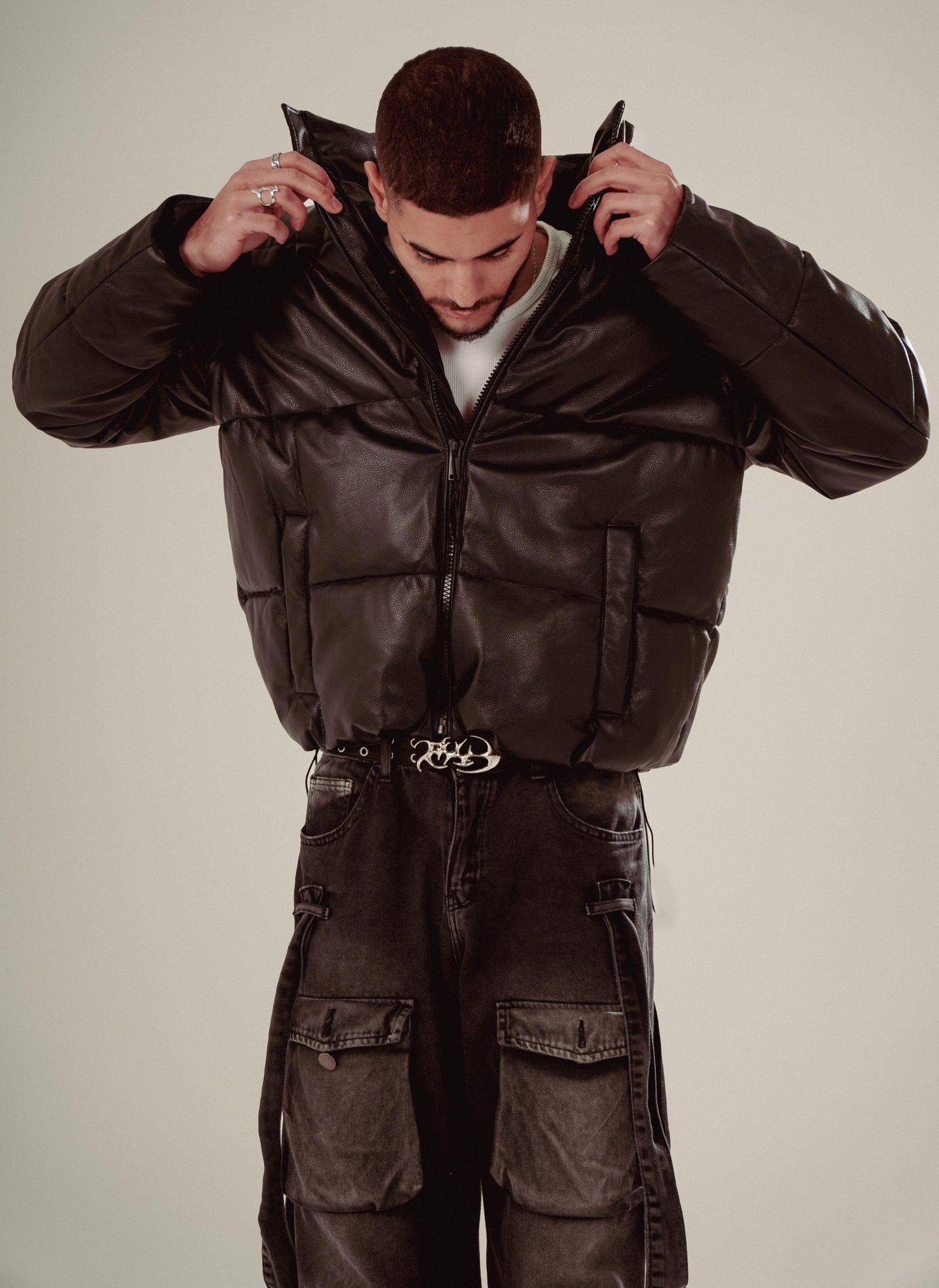 Puff Leather Jacket – Edgy Elegance Meets Ultimate Comfort